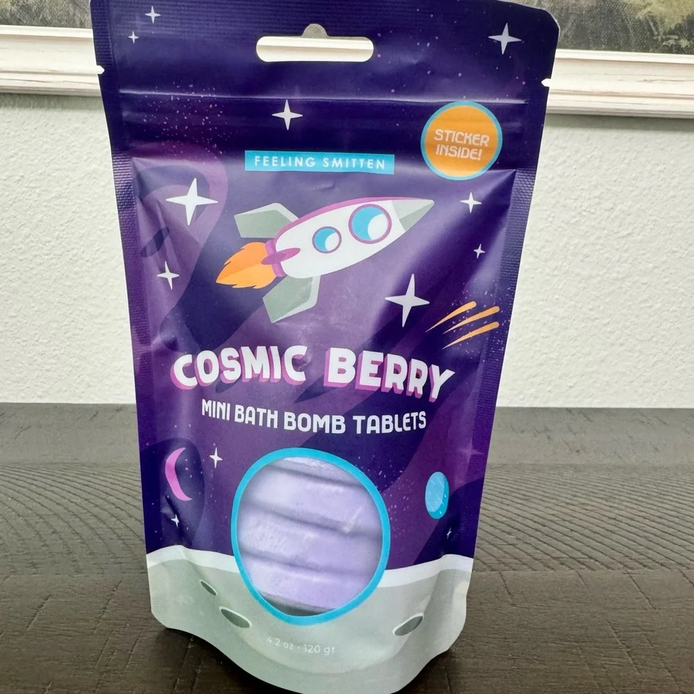 Cosmic Berry Mini Bath Bomb Tablets — Purple Shea Butters Fizzy and Scented